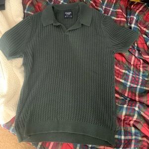 Abercrombie and Fitch Mens Johnny Collar Shirts ( Set of 2 )